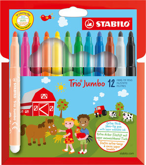 12 trio viltstiften jumbo xxl / Stabilo 