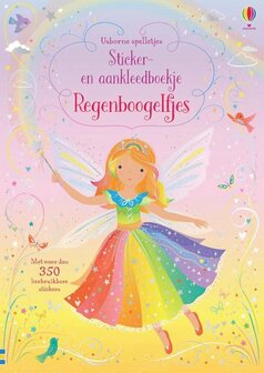 Sticker en aankleedboekje regenboogelfjes. 3+