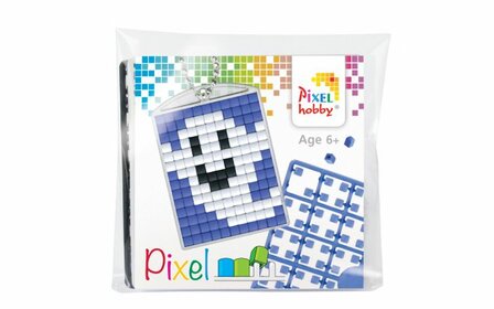 Pixel Medaillon sleutelhanger Spookje / Pixelhobby