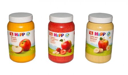 Hipp babyvoeding (3 houten potjes)