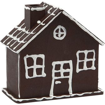 Houten spaarpot huis / Foam Clay