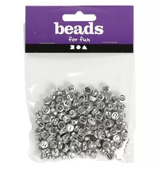 Letterkralen zilver (200 stuks) / Beads