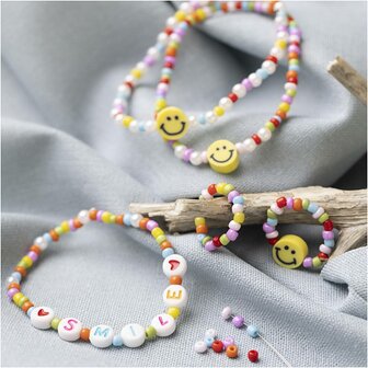 Mini Hobbyset Sieraden maken: armband en ring Smiley