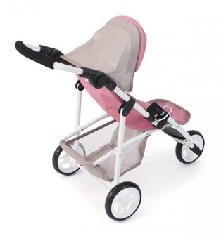 Poppenbuggy jogging Lola (roze/taupe/beer) / Bayer Chic