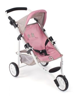 Poppenbuggy jogging Lola (roze/taupe/beer) / Bayer Chic