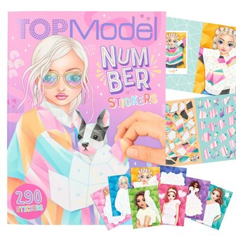 Fantasy stickers op nummer stickerboek  / Topmodel