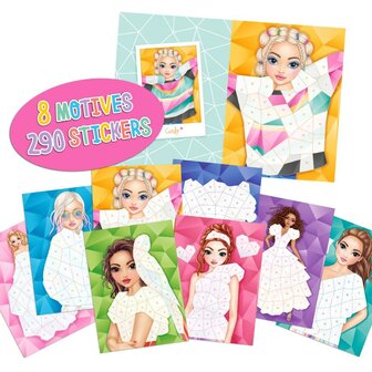 Fantasy stickers op nummer stickerboek  / Topmodel