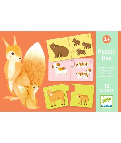 Duo puzzel Babydieren / Djeco