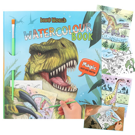 Waterverf boek (12578) / Dino World