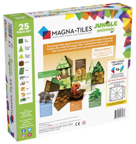 Jungle animals - 25-Piece Set / Magna-Tiles