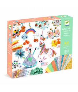 Knutselset Creativity kit pompoms en kralen / Djeco